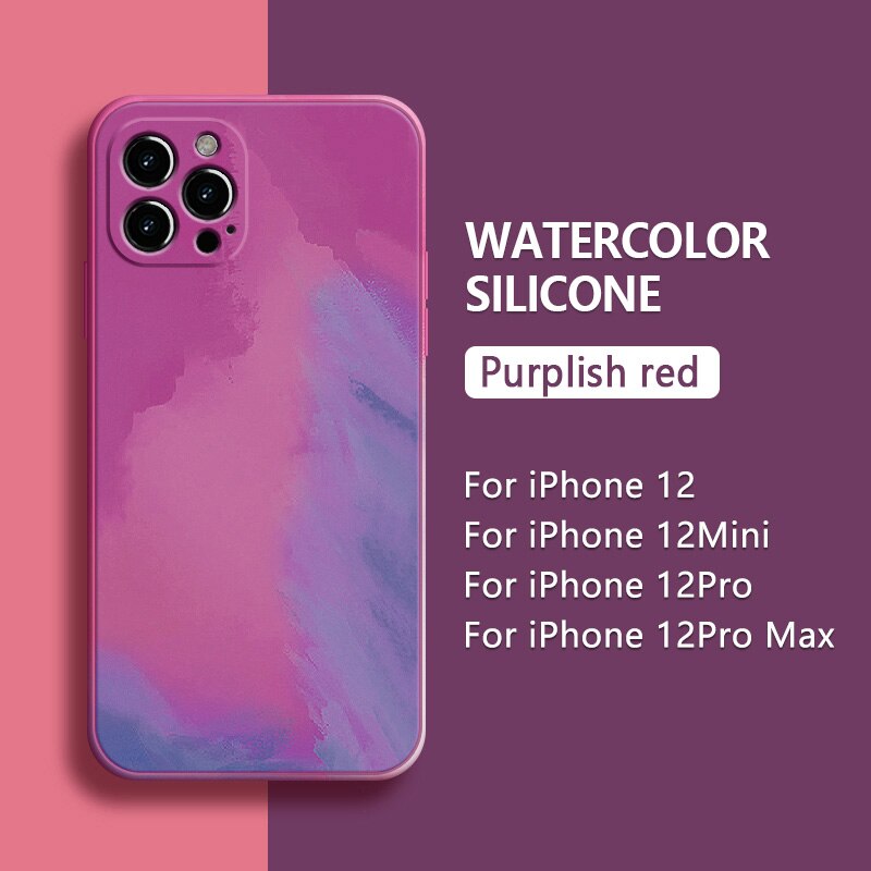 Ốp Lưng Silicone Mềm Chống Sốc Màu Nước Hình Máy Ảnh Cho Iphone 6s / 7 / 8 Plus / Xs Max / Xr / 11