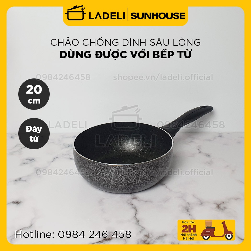 Chảo sâu lòng đáy từ SUNHOUSE SHS20MB size 20cm