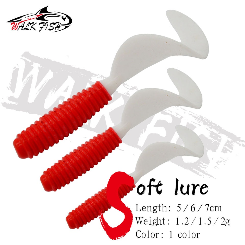 Bộ 10 mồi giả câu cá WALK FISH mềm 5cm 6cm 7cm 7.5cm / 3.7g gắn lưỡi câu