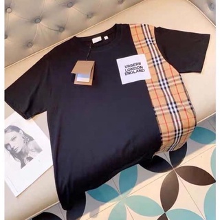 Áo thun phối kẻ BBR fom rông nam unisex