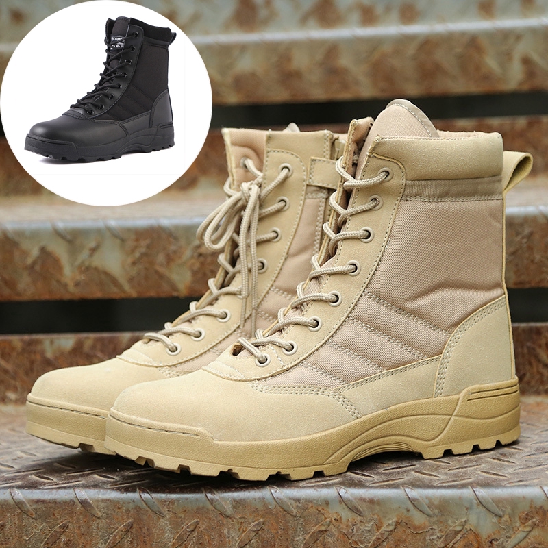 Giày Boots leo núi tập luyện quân đội ngoài trời dành cho nam nữ