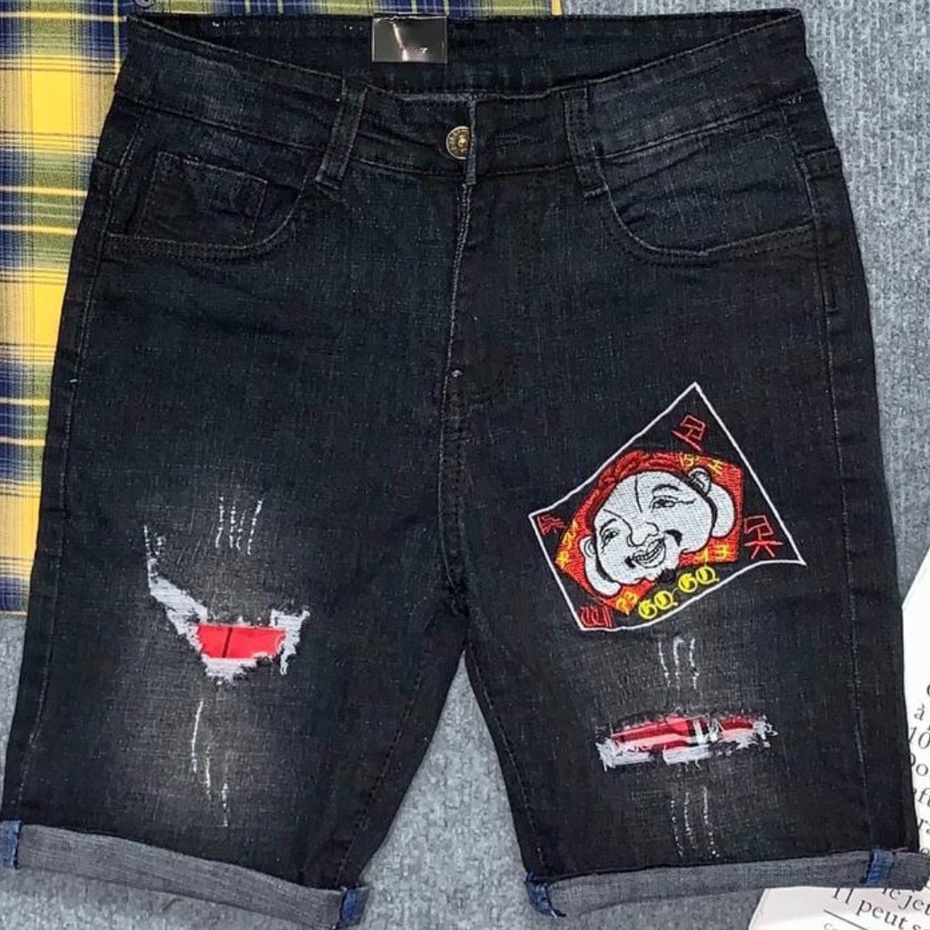 Quần short jean nam, Quần Lửng Nam Jean thời trang cao cấp  Carollstore 01