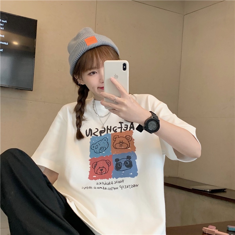 Áo thun NZN tay ngắn dáng rộng thiết kế mới thời trang mùa hè dành cho nữ