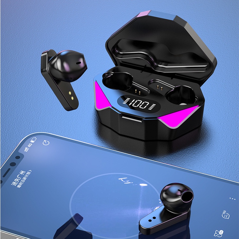 Tai Nghe Bluetooth Gaming X15 công nghệ Bluetooth 5.0 cảm biến chạm không có độ trễ âm