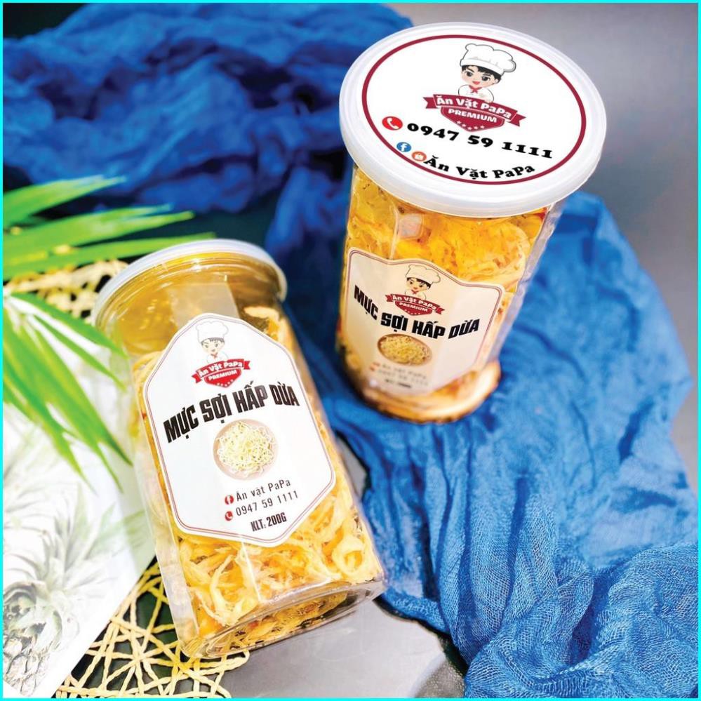 Khô mực hấp dừa xé sợi 200gr kèm tương ớt, ăn vặt Hà Nội | BigBuy360 - bigbuy360.vn
