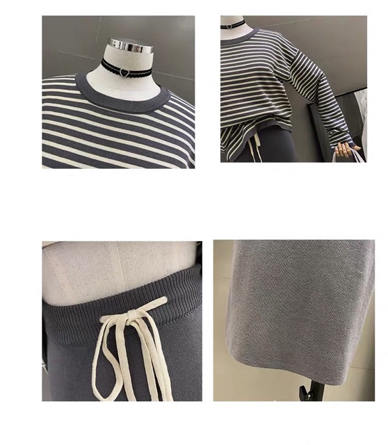 Sét áo và chân váy len