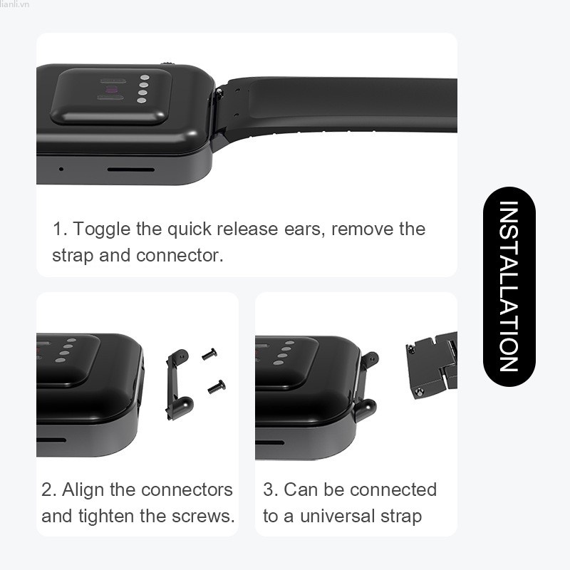 Cặp đầu nối dây đeo đồng hồ thép không gỉ dành cho Xiaomi Mi Watch