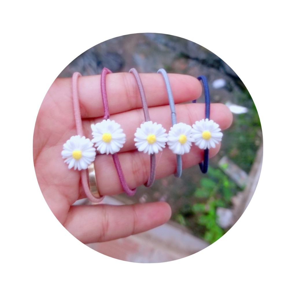 Cột, kẹp tóc hoa cúc ( hình thật )