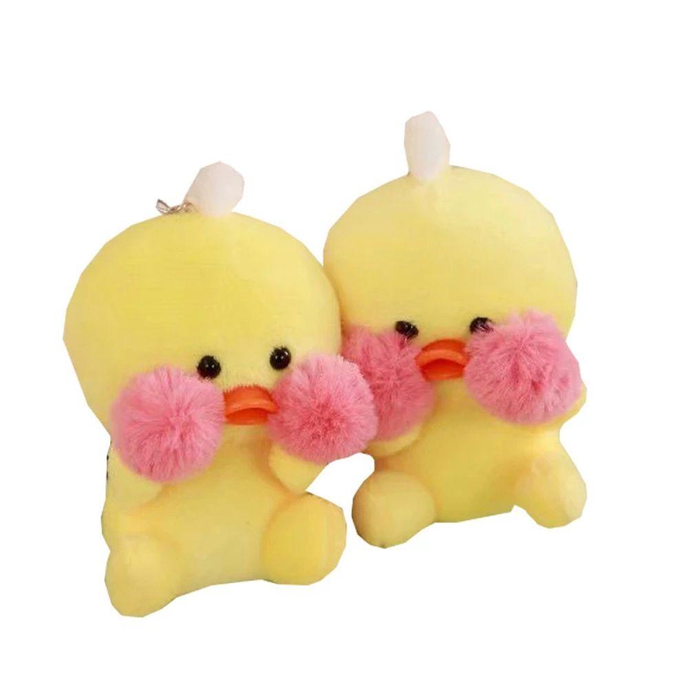 LANFY Kawaii Lalafanfan Key Rings Birthday Gifts Plush Duck Pendant Duck Keychain Soft Toys Stuffed Animals Korean Netred Yellow Duck Stuffed Toys Cafe Duck Hyaluronic Ducks Acid Doll