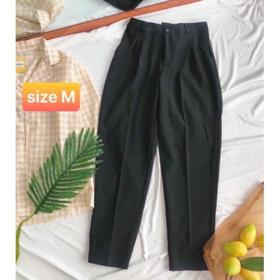 [ GIÁ GỐC TẠI XƯỞNG] Quần tây baggy, quần tây đi học có nút dáng dài cực xinh chất tuyết mưa cao cấp (chất quần tây đi h