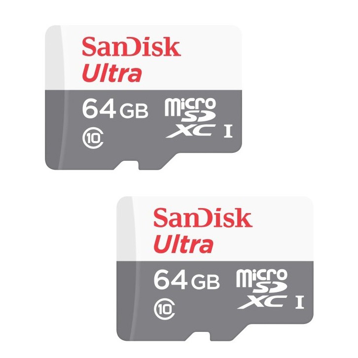 Thẻ Nhớ MicroSDXC SanDisk Ultra 64GB 80MB/s (Xám) + Tặng 1 adapter microSD