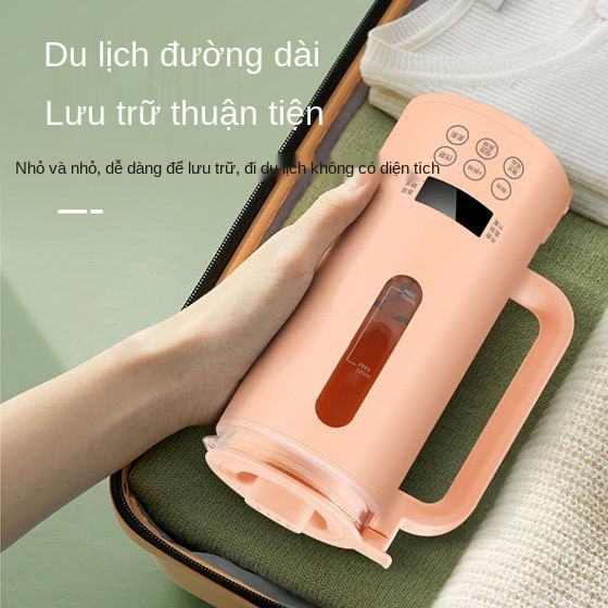 Máy làm sữa đậu nành mini không nấu tự động ồn của Đức có hâm nóng, xay sinh tố giữ nhiệt đặt trước