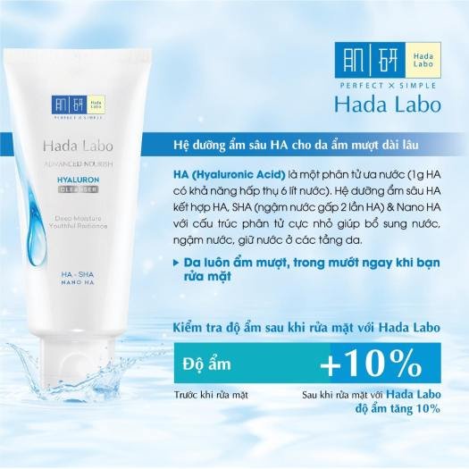 Sữa Rửa Mặt Hada Labo 80g - Cho Làn Da Sáng Mịn