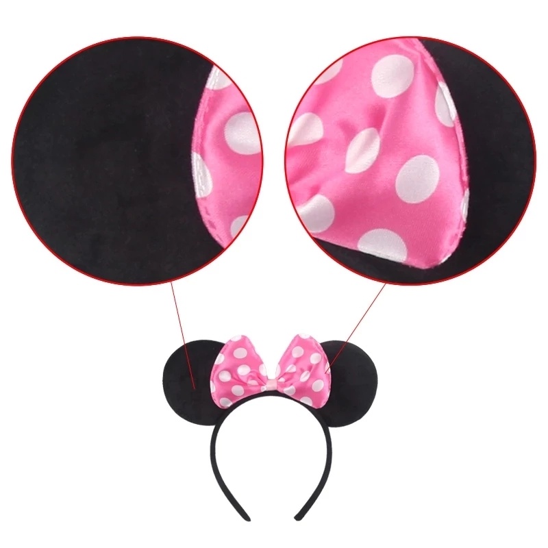 1 Băng Đô Tai Chuột Mickey / Minnie Dễ Thương Dành Cho Bé