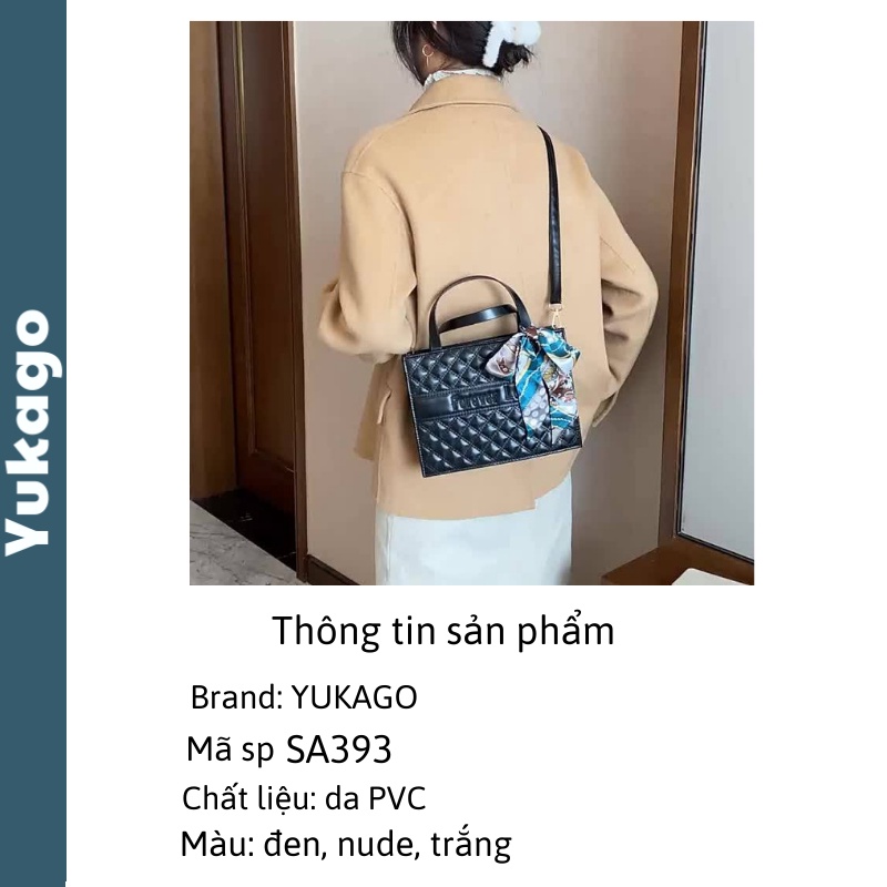 Túi xách nữ mini đeo chéo công sở dạng hộp Fore.ver love tặng kèm khăn lụa Yukago SA394