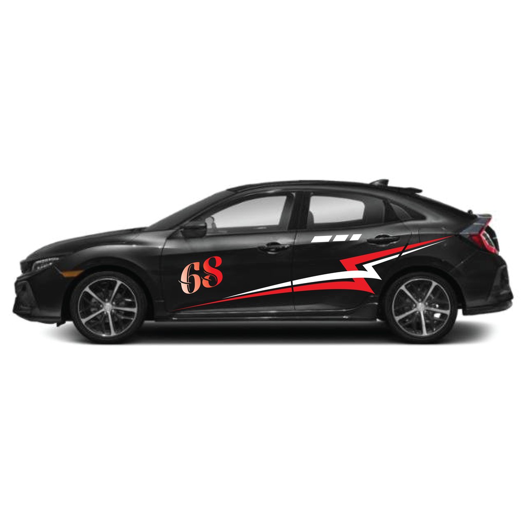 Tem xe Civic phong cách cảnh sát Dubai - decal civic