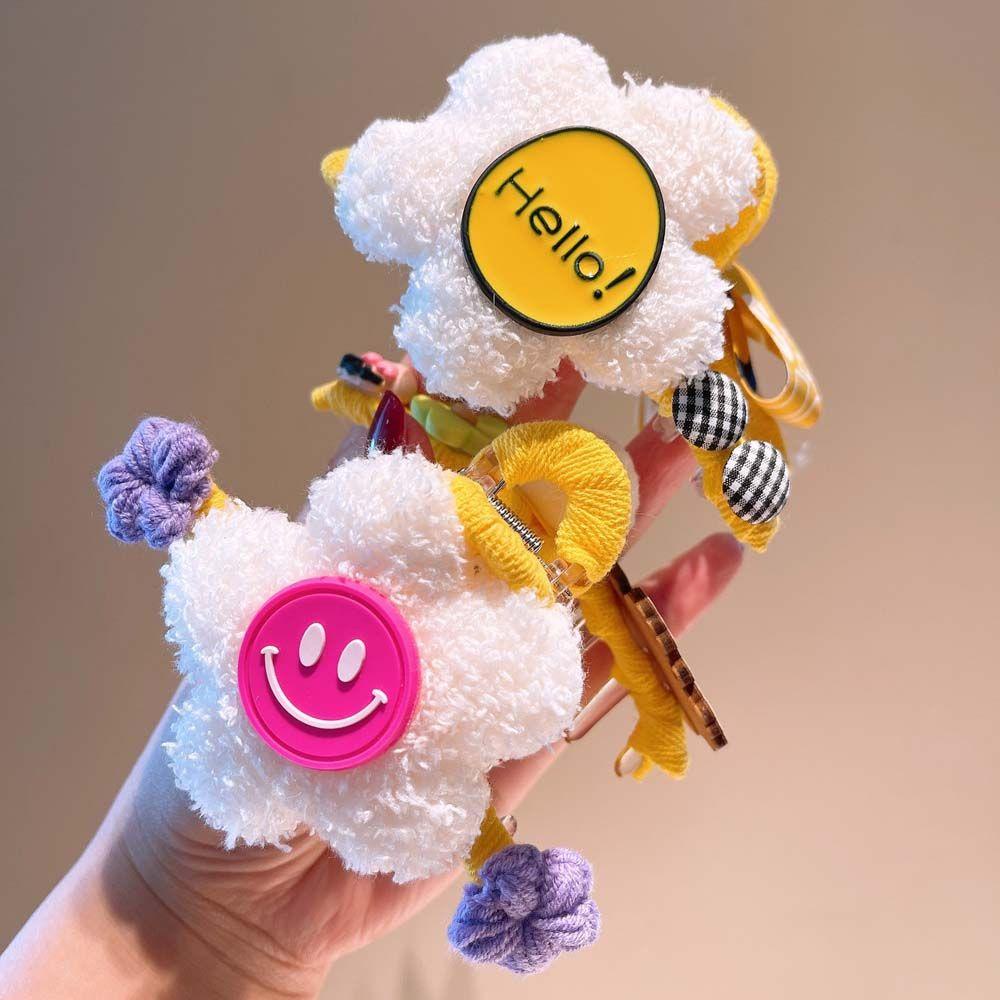 Kẹp Tóc Hình Mặt Cười Hoạt Hình Bằng Acrylic 15H Xinh Xắn