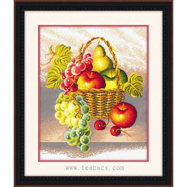 Tranh Thêu Chữ Thập Giỏ Trái Cây H1392 , 36525 (KHÁCH TỰ THÊU) kt:60X50CM
