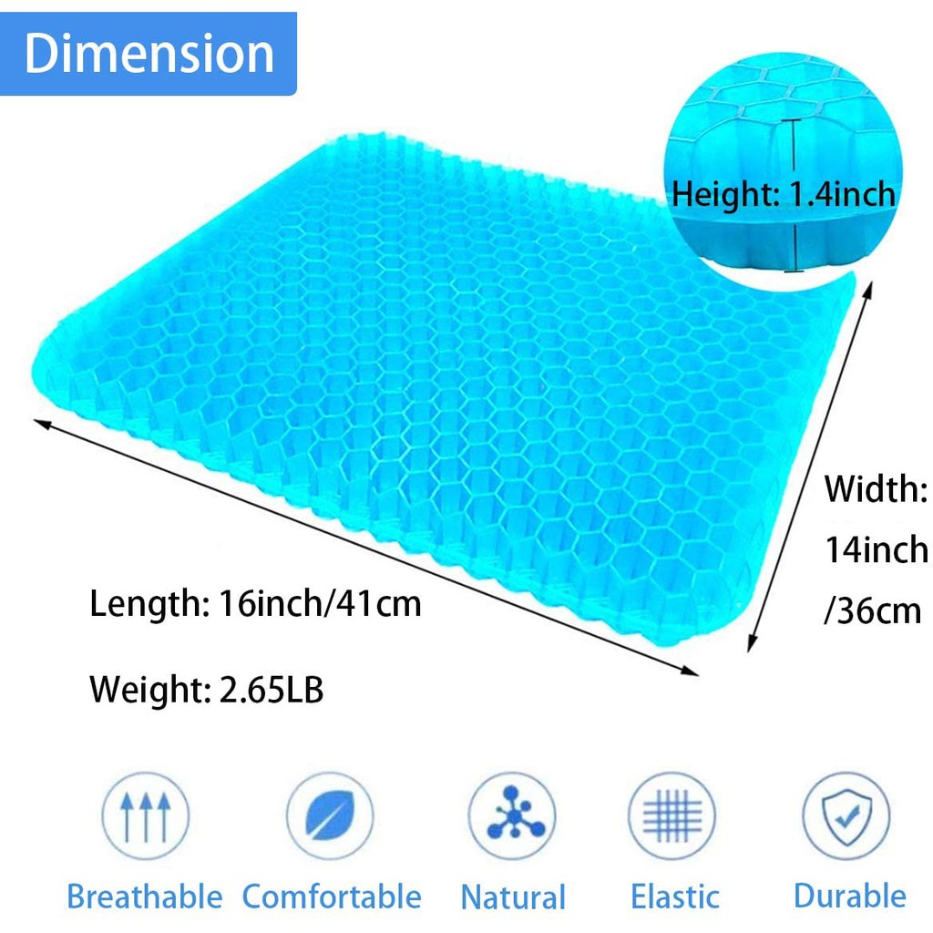 Tấm đệm ngồi bằng silicon thoáng khí giảm đau mệt mỏi cho ghế ngồi văn phòng