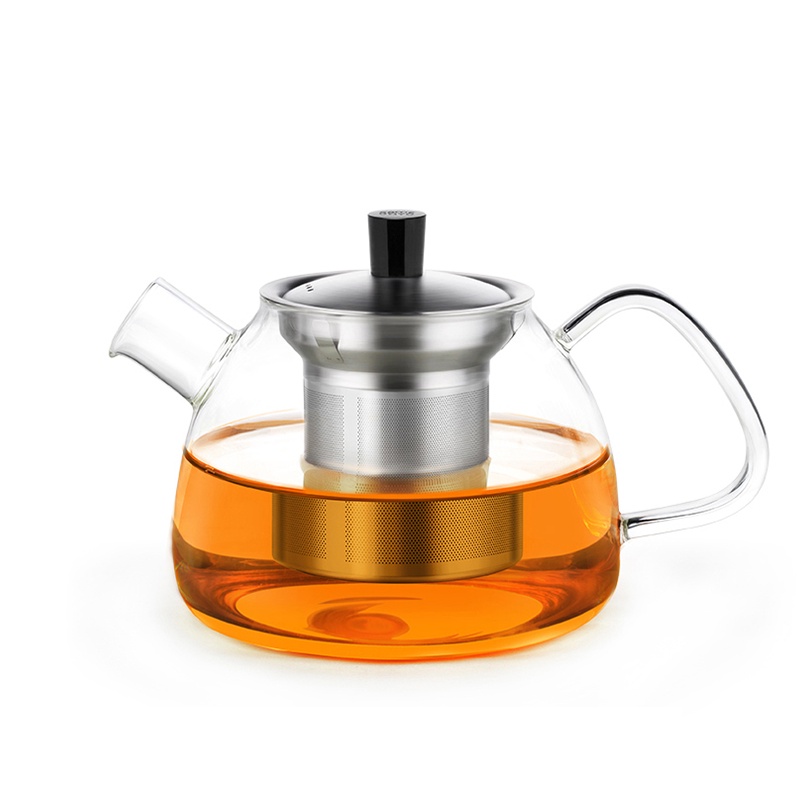 Ấm trà thủy tinh có lọc bằng Inox S051 900ml, 1100ml - Bình lọc trà thủy tinh lõi inox S051 Shop Samahome