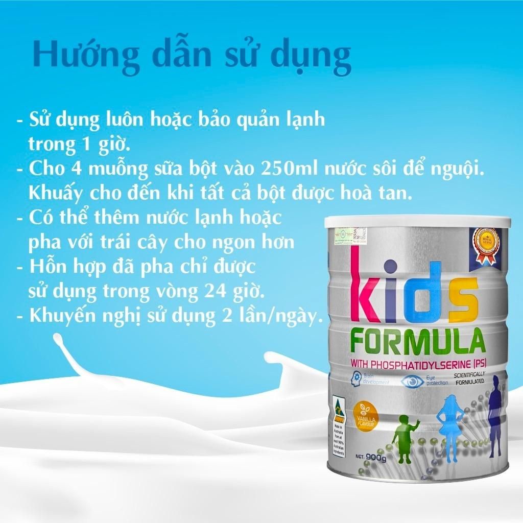 Sữa Bột Hoàng Gia Úc ROYAL AUSNZ Kids Formula Bổ Sung Dưỡng Chất Cho Trẻ Từ 3 Tuổi 900g