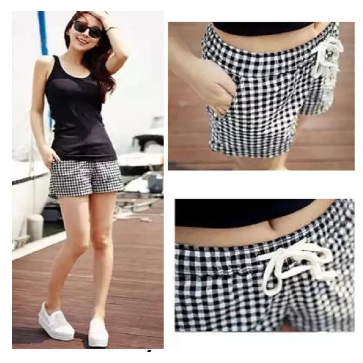 Quần Sọt Đùi Kaki Thun, Lung Thun Thời Trang Mới - XM FashionBeauty ( Caro)