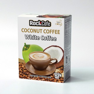 Combo 3 hộp Cafe dừa - ROCKCAFE - Cà phê dừa Whitecoffee Hộp 20gr x 12 gói