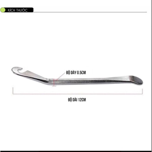 Bộ 2 Thanh Nạy Móc Lốp Xe Đạp Giúp Vá Lốp Săm Xe Đạp Chất Liệu Thép Không Gỉ (dài 12cm)