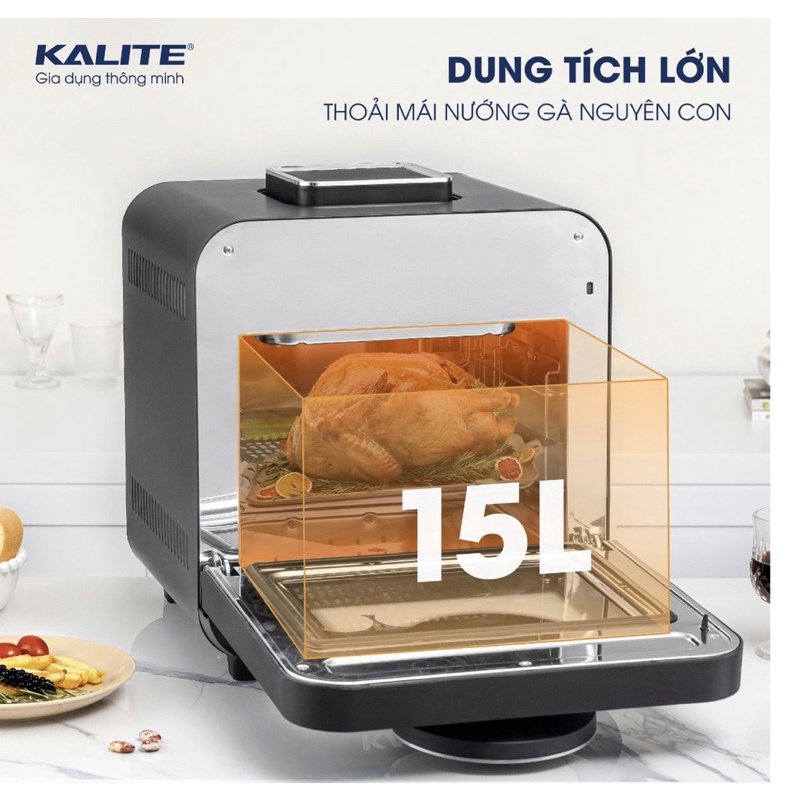 Nồi chiên hơi nước Kalite Steam Star, nồi chiên không dầu 15L, hấp nướng 3 trong 1- chính hãng kalite, Bảo hành 24 tháng