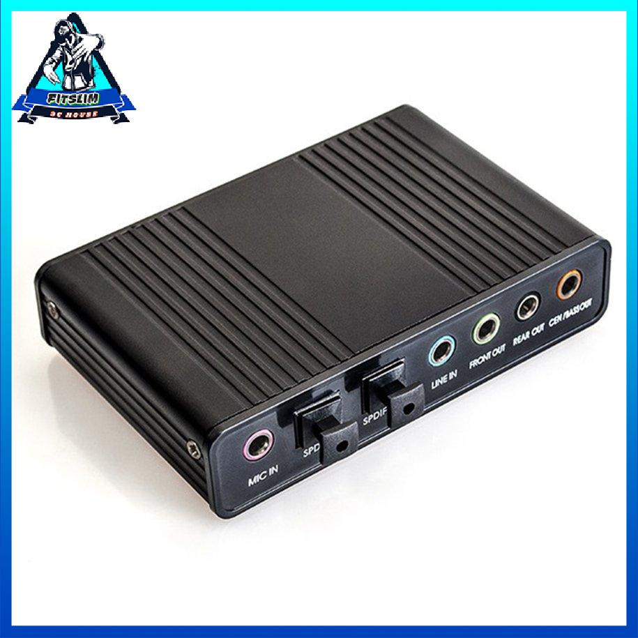 Card âm thanh ngoài 6 kênh Bộ điều hợp âm thanh quang S / PDIF 5.1 Âm thanh vòm