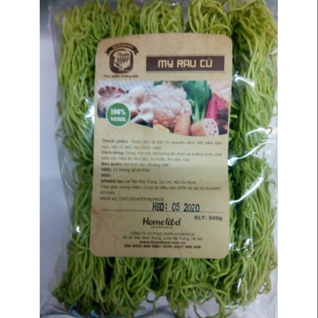 MÌ LỨT RAU CỦ HỮU CƠ THỰC PHẨM CHAY 500G