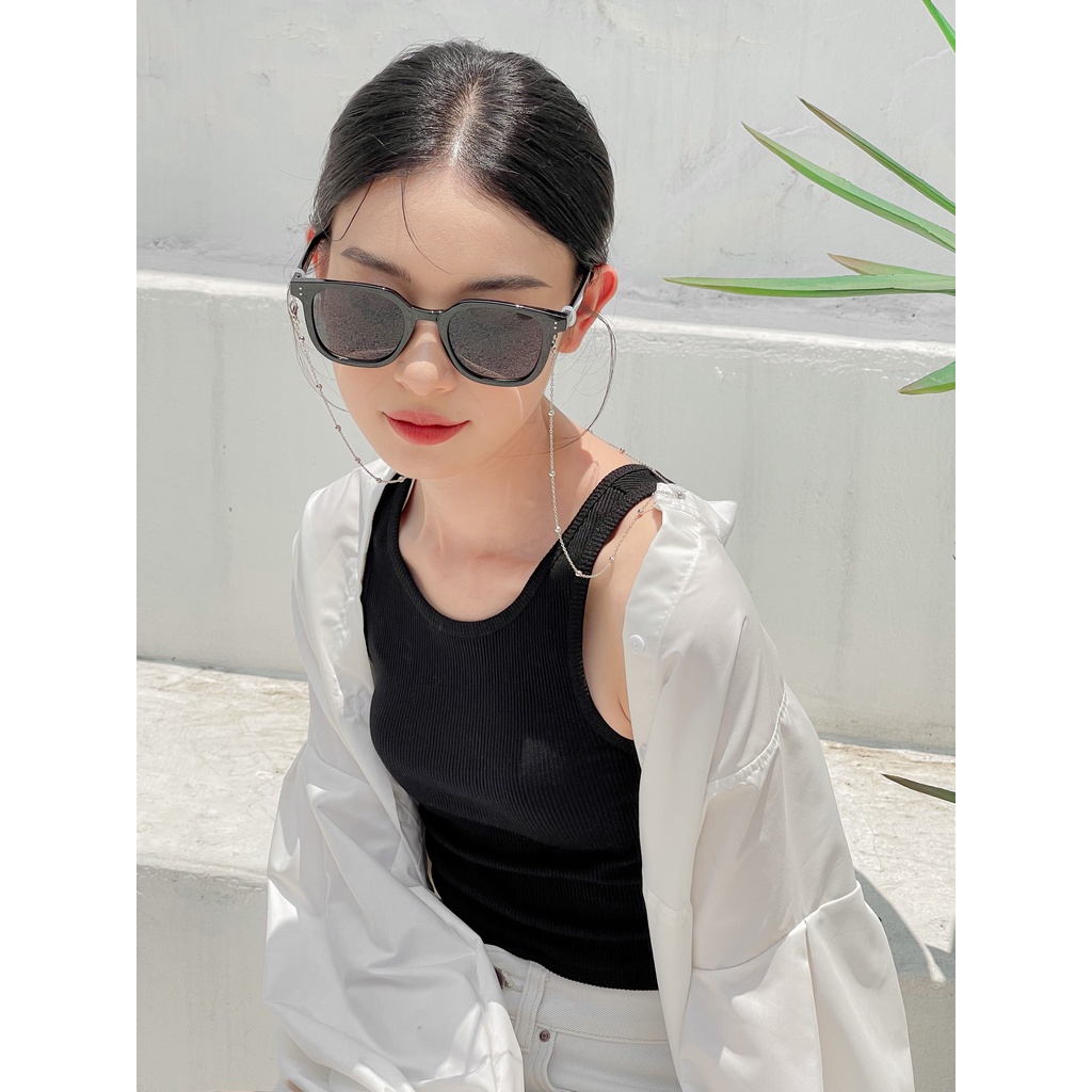 Kính mát nam nữ LILYEYEWEAR mắt vuông to chống UV400 chống bụi đi đường màu sắc thời trang Hè KC320