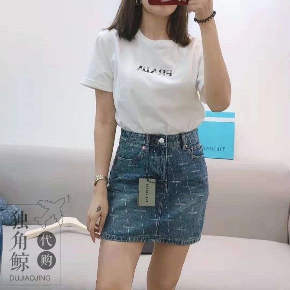 PR Áo Thun Unisex Đếm Thương Mại Nước Ngoài In Chữ Đơn Giản Chất Lượng Cao Phong Cách Âu Mỹ