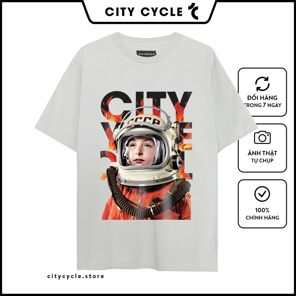 Áo thun nam nữ Fire City Cycle - áo thun tay lỡ unisex Local Brand