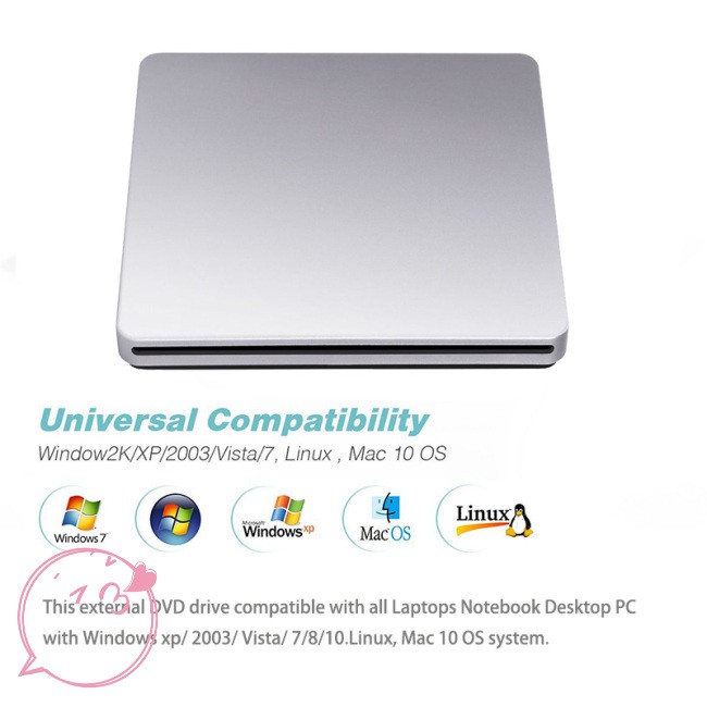 Ổ Đĩa Dvd Cd Gắn Ngoài Cho Apple Macbook Air Pro