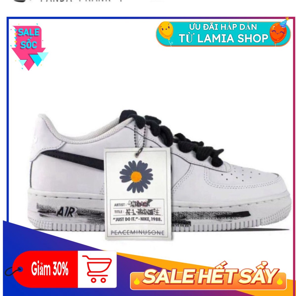 Giày Sneaker Nam Nữ - Giày Air Force 1 AF1 Trắng Hoa Cúc Sơn Đế Tróc Sơn Cổ Thấp Trẻ Trung Năng Động T11 S11