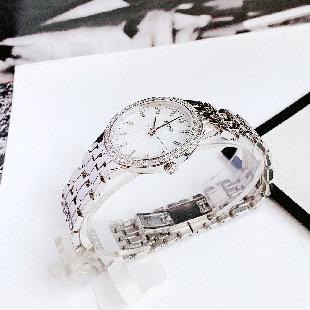 Đồng hồ nữ dây thép Bulova Swarovski Crystal Accent 96X146