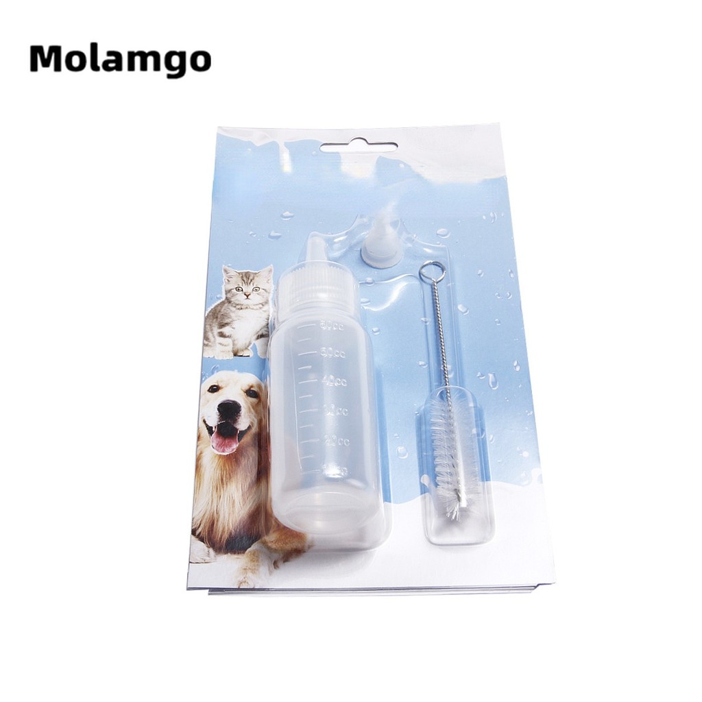 Bình Cho Thú Cưng Ăn Có Núm Ti Bằng Silicone Tiện Dụng