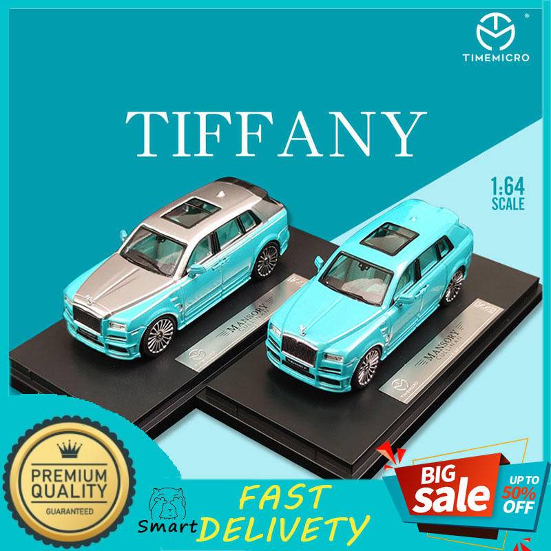 TimeMicro 1:64 Rolls Royce Cullinan Tiffany Blue Die-casting Mô hình xe hơi Bộ sưu tập đồ chơi quà tặng