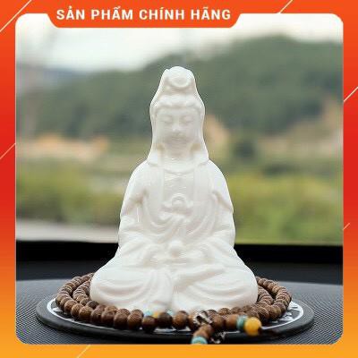 Tượng phật bà ngồi và phật tổ ngồi trang trí ô tô, xe hơi, nhà cửa văn phòng bằng gốm sứ cao cấp