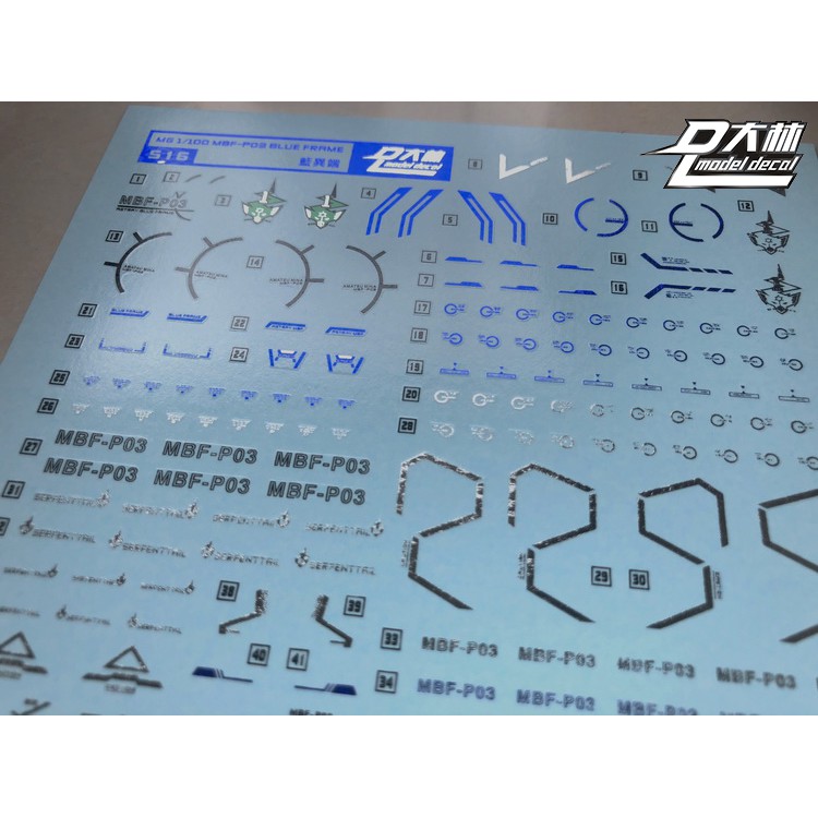 Decal nước MG 1/100 Gundam Astray Blue ánh kim DL