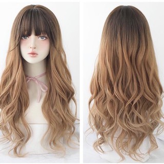 [ẢNH THẬT] Tóc giả nữ chính hãng (Tóc bộ nguyên đầu ombre nâu khói)