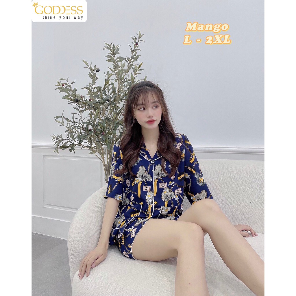 [Mã GODD2407 giảm 5% đơn 199K] Bộ Pijama Lụa Mango tay dơi 💖 Đồ ngủ đùi Bigsize 40 - 80kg cao cấp Mango mát lịm | BigBuy360 - bigbuy360.vn