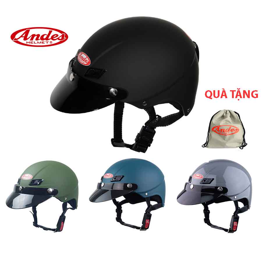 Mũ bảo hiểm nửa đầu Andes 109 chính hãng. bảo hành 12 tháng