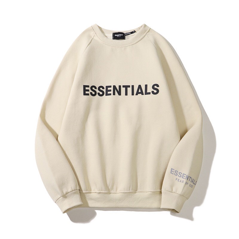 Áo sweater ESSENTIALS vintage phong cách Hàn Quốc unisex full size