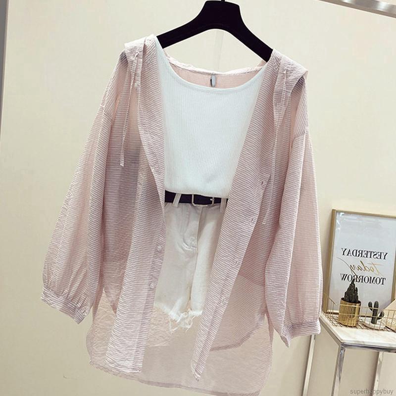 Áo khoác cardigan chống nắng màu trơn thời trang