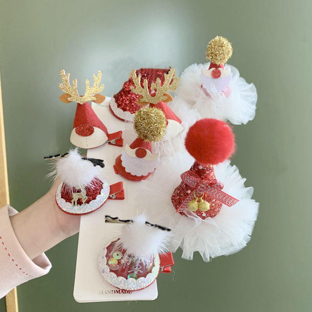 Kẹp Tóc Hình Nón Giáng Sinh Sáng Tạo Cho Nữ