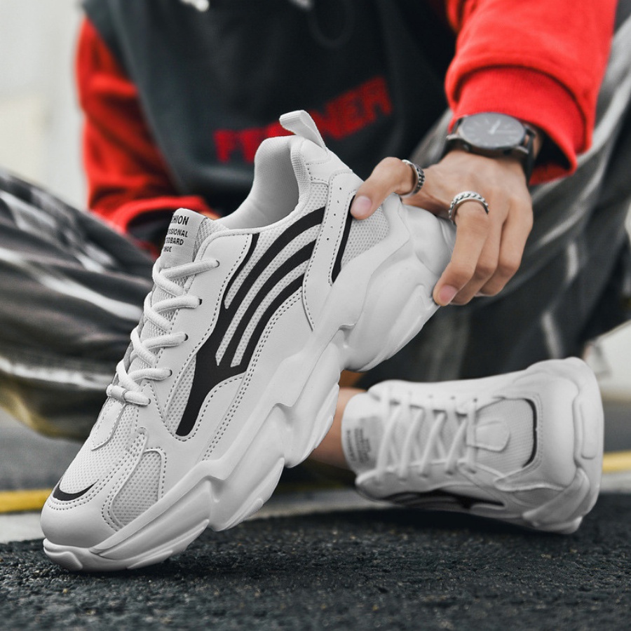 Giày nam trắng , giày sneaker trắng cao cấp chính hãng siêu hot 2022 tăng chiều cao 6cm NAGA09 (video + ảnh thật ) | BigBuy360 - bigbuy360.vn