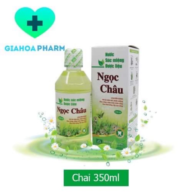 Nước súc miệng dược liệu Ngọc Châu 350ml (Hoa Linh) - Giảm nhiệt miệng, đau, chảy máu chân răng, lợi, nhổ răng, cạo vôi