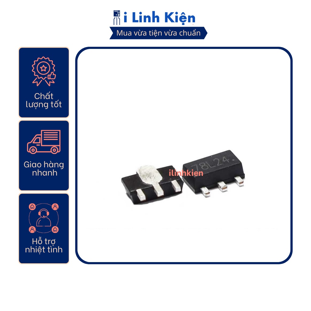 Ic nguồn 78L05 /78L06/78L08/78L09/78L10/78L12/78L15 SOT-89.